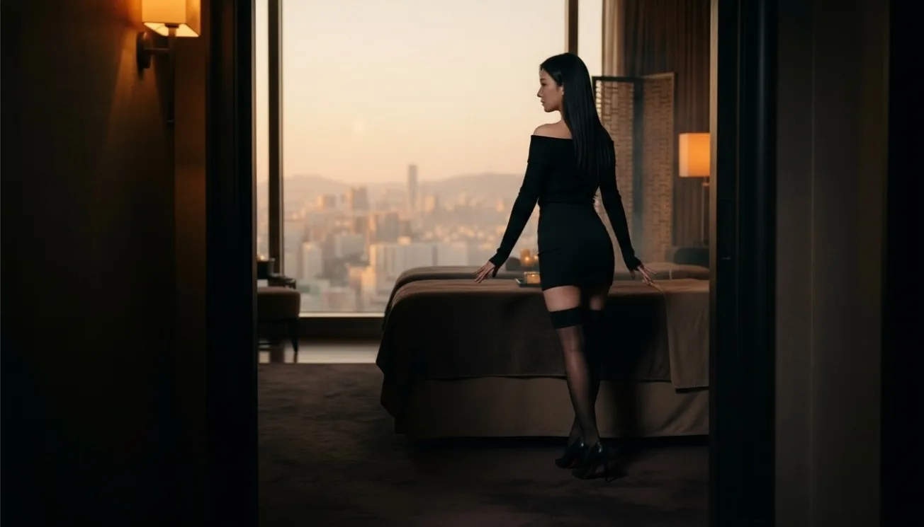 Therapist beside a guest during a private room massage